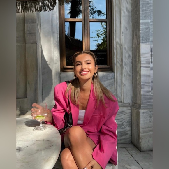 ZARA Oversized Blazer Pink Size Xs,  Small - Picture 2 of 16